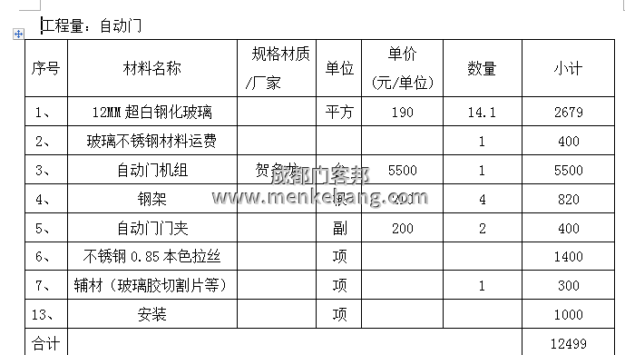 辦公室電梯大門(mén)感應(yīng)門(mén)報(bào)價(jià)